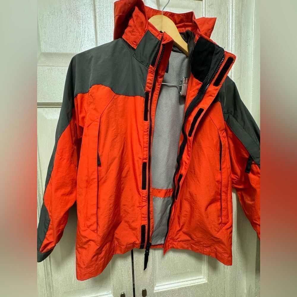 Gap Kids Boys L(10) Carrot Red Nylon Windbreaker Hooded Outdoor Jacket - Picture 7 of 16